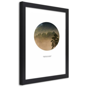 Plakat w ramie czarnej, Las w kole - 60x90