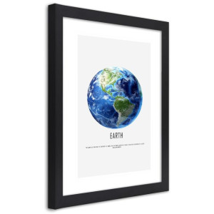 Plakat w ramie czarnej, Planeta ziemia - 20x30