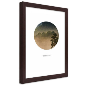 Plakat w ramie brązowej, Las w kole - 30x45