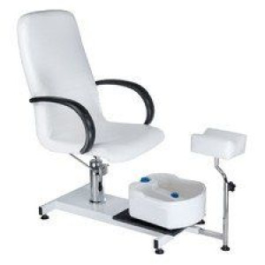 BEAUTY SYSTEM Fotel do pedicure z masażerem stóp BW-100 biały