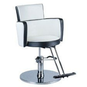 BEAUTY SYSTEM Fotel fryzjerski LUIGI BR-3927 biało-czarny