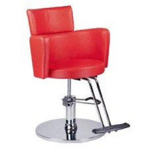 BEAUTY SYSTEM Fotel fryzjerski LUIGI BR-3927 czerwony