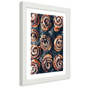 Plakat w ramie białej, Gorące słodkości - 60x90