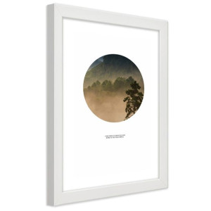 Plakat w ramie białej, Las w kole - 30x45