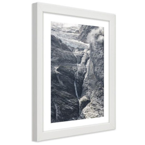 Plakat w ramie białej, Widok na skały - 20x30