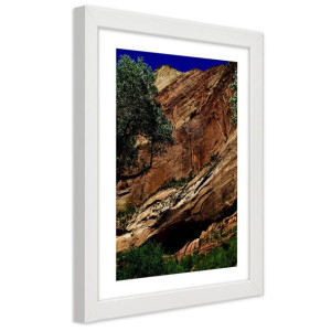 Plakat w ramie białej, Krajobraz skalny - 20x30