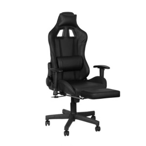 Fotel Gamingowy Premium 557 Z Podnóżkiem Czarny