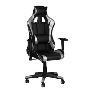 Fotel Gamingowy Premium 912 Srebrny