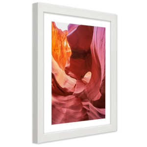 Plakat w ramie białej, Czerwone skały - 40x60