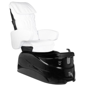 Fotel Pedicure Spa As-122 Biało-czarny Z Funkcją Masażu