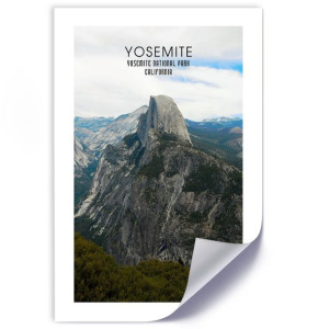 Plakat, Skała w Parku Narodowym Yosemite - 40x60