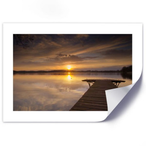 Plakat, Pomost na jeziorze - 100x70