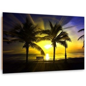 Obraz Deco Panel, Palmy i promienie słońca - 60x40