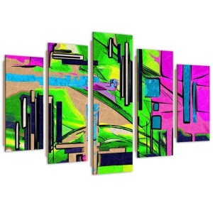 Obraz pięcioczęściowy Deco Panel, Pejzaż abstrakcyjny - 200x100