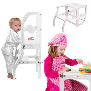 Kitchen Helper 2w1 Pomocnik Kuchenny I Stolik Biały