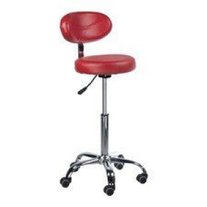 BEAUTY SYSTEM Taboret kosmetyczny z opar. BD-9934 czerwony