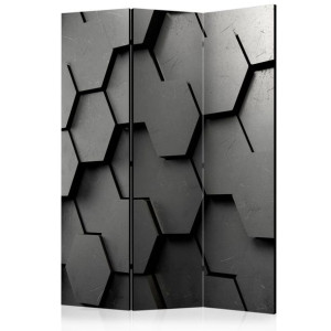 Parawan 3-częściowy - Czarne wrota [Room Dividers]