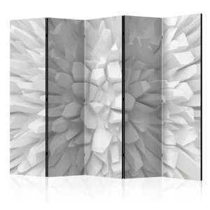 Parawan 5-częściowy - Biała dalia II [Room Dividers]