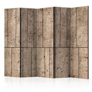 Parawan 5-częściowy - Beżowy mur II [Room Dividers]