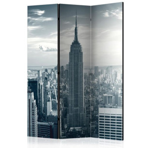 Parawan 3-częściowy - Widok na nowojorski Manhattan o świcie [Room Dividers