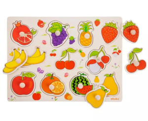 Drewniane PUZZLE  EDUKACYJNE AKUKU 3+