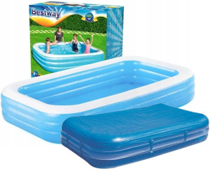 Basen dmuchany Duży Bestway 54009 305x183x55 cm + Pokrywa