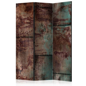 Parawan 3-częściowy - Ciemna blacha [Room Dividers]