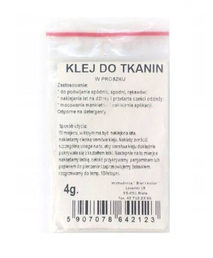 Klej Do Tkanin W Proszku Saszetka 4 G Chemia