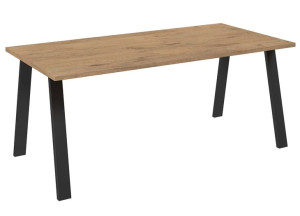 Dostawa 0 Zł! Solidny Stół Loft Kleo 185x90 Metalowe Nogi Dąb Lancelot