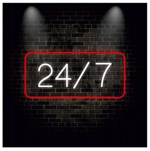 24/7 CAŁODOBOWE Napis NEONOWY led na plexi 8mm