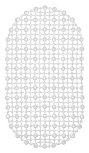 Mata łazienkowa antypoślizgowa owalna do wanny EVA 65 x 36,5 cm biała