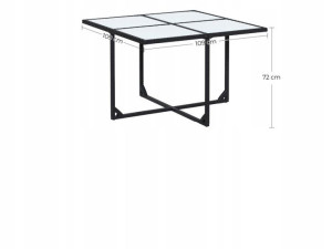 Stół Ogrodowy Meble Ogrodowe 109x109x72 Rattan