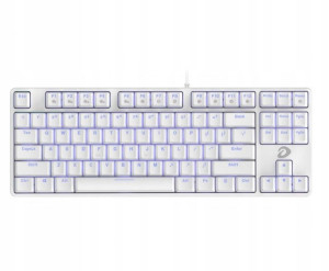 DAREU EK87 Klawiatura mechaniczna biała podświetlana LED TKL dla graczy USB