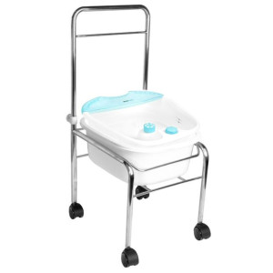 Zestaw Brodzik Do Pedicure Na Kółkach Chrom+masażer Do Stóp Z Podt. Temp.
