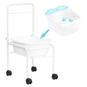 Zestaw Brodzik Do Pedicure Na Kółkach Biały+masażer Do Stóp Podtrz Temp