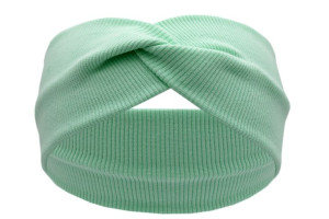 Opaska dziecięca turban na uszy bawełna mięta 40/48