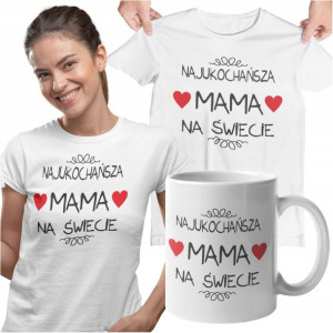 Koszulka Dla Mamy Z Kubkiem Prezent Dzień Matki