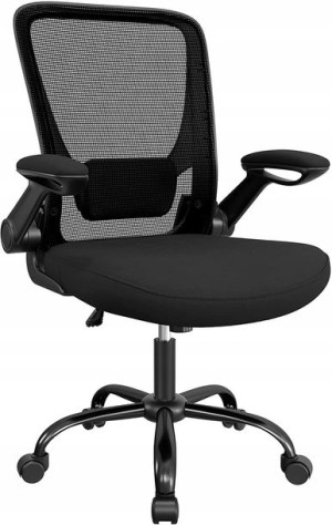 Fotel krzesło biurowe obrotowe Czarne ergonomiczne