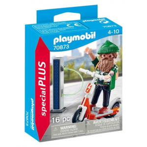 Playmobil 70873 hipster z elektryczną hulajnogą