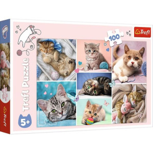 Puzzle Trefl 100 16420 w kocim świecie