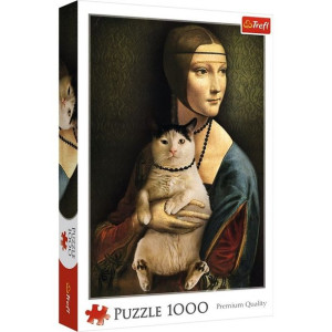 Puzzle Trefl 1000 10663 dama z kotem