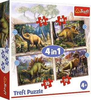 Puzzle Trefl 35/48/54/70 34383 dinozaury