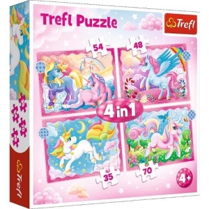 Puzzle Trefl 35/48/54/70 34389 jednorożce