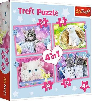 Puzzle Trefl 35/48/54/70 34396 kotki