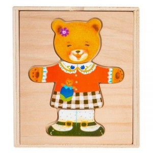 Smily 83593 układanka drewno miś 35934
