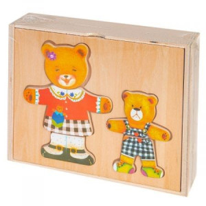 Smily 83595 układanka drewno misie 35958