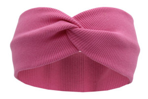 Opaska damska turban na uszy bawełna średni róż 48/56