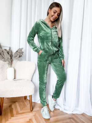 Moon Komplet Dres Welurowy Zamek 829