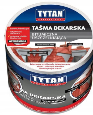 Tytan Taśma Dekarska Wzmacniana 10cm 10mb Brązowa