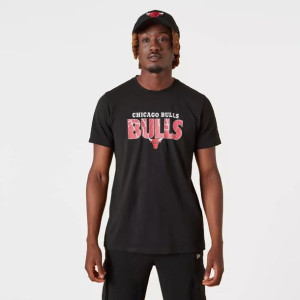 Koszulka New Era Noir Chicago Bulls NBA T-shirt - 13083891
